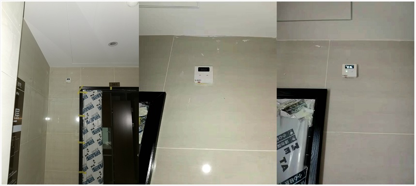 安裝現場的消防疏散通道余壓探測器圖片